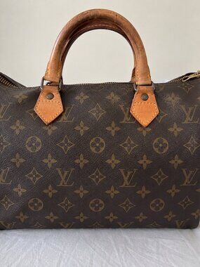 Louis Vuitton Monogram Speedy Handbag With Dust Bag